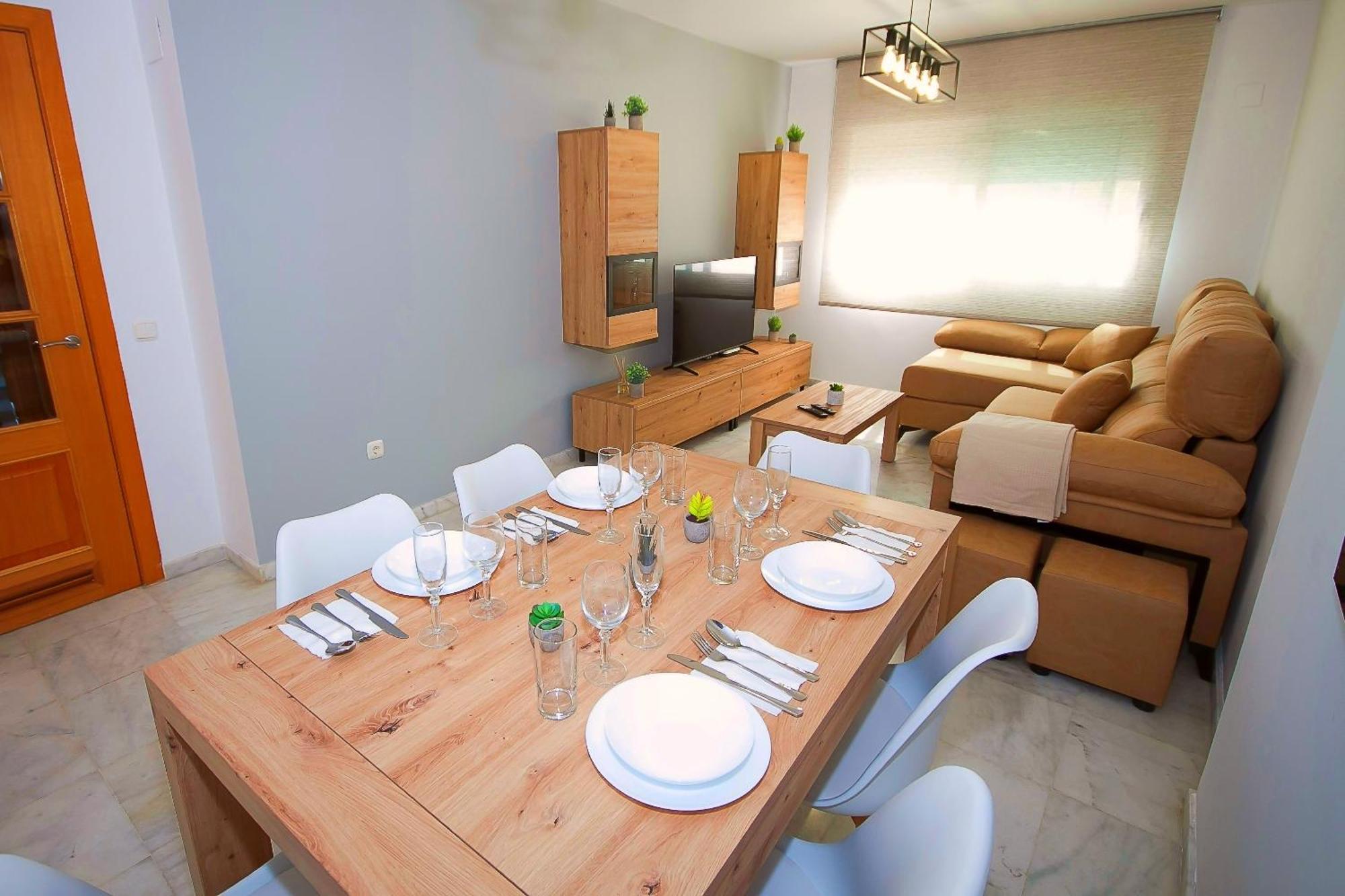 מאלגה Ave Huelin 3Rooms Alojamiento Con Parking Y Ac מראה חיצוני תמונה